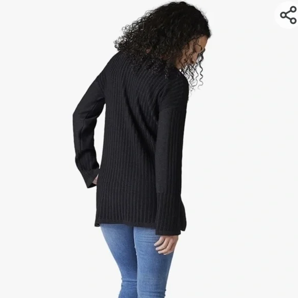 Smartwool Women's Shadow Pine Ribbed V-Neck Sweater Size Small - Picture 2 of 7